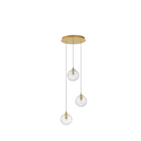 LUCES CABRAL LE42904 gold pendant lamp 3xG9 vintage and retro style