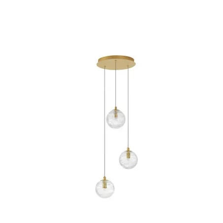 LUCES CABRAL LE42904 gold pendant lamp 3xG9 vintage and retro style