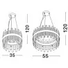 LUCES CHOLULA LE42907/8 złota lampa wisząca