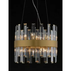 LUCES CHOLULA LE42907/8 gold pendant lamp with crystals