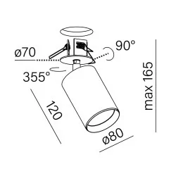 AQFORM PET next maxi LED G/K spot 16414