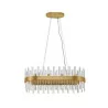 LUCES CHOLULA LE42909 oval gold pendant lamp with crystals 80cm