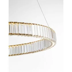 LUCES LE42915/6 BAUTA gold or silver  pendant lamp with crystals LED 40W or 47W