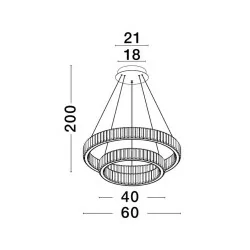 LUCES BAUTA LE42917, LE42671 lampa wisząca LED złota, srebrna