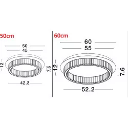 LUCES BAUTA LE42918/9, LE42678/9 ceiling LED lamp gold or silver