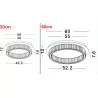 LUCES BAUTA LE42918/9, LE42678/9 plafon LED srebrny, złoty 50cm, 60cm