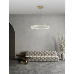 LUCES BAUTA LE42912/13 gold LED pendant lamp with crystals 60cm, 80cm