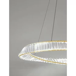 LUCES BAUTA LE42912/13 gold LED pendant lamp with crystals 60cm, 80cm