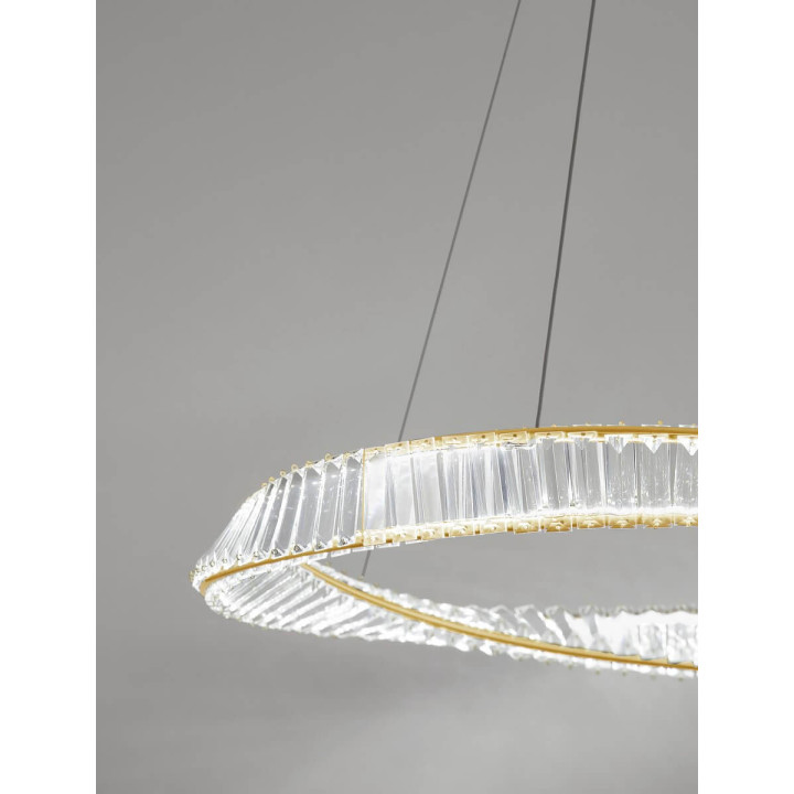LUCES BAUTA LE42912/13 złota lampa wisząca 60cm, 80cm