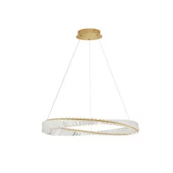 LUCES BAUTA LE42912/13 gold LED pendant lamp with crystals 60cm, 80cm