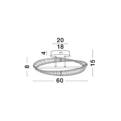 LUCES LE42911 BAUTA LED plafond 36W gold 60cm