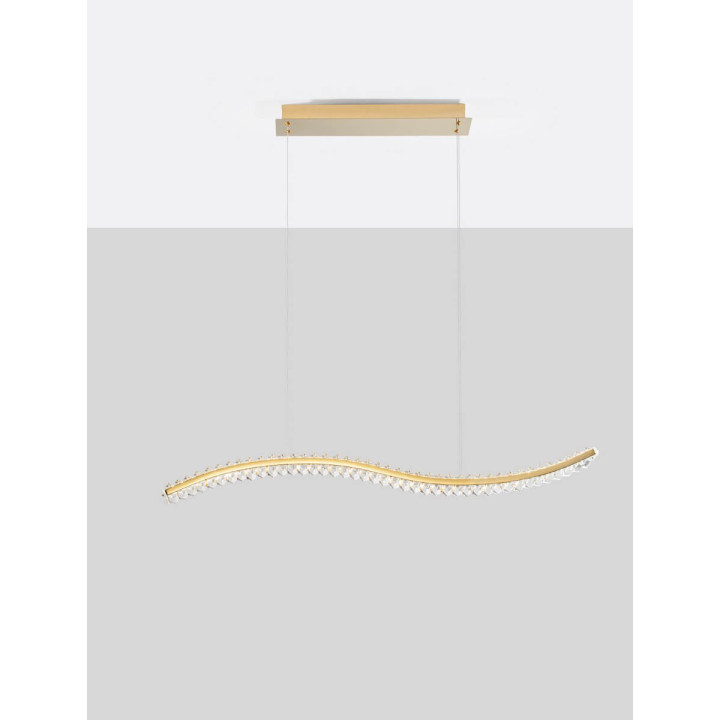 LUCES BAUTA LE42921, LE42677 pendant LED lamp 100cm gold, silver