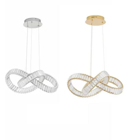 LUCES SINALOA LE42922, LE42923  pendant LED lamp silver, gold 60cm, 3500K