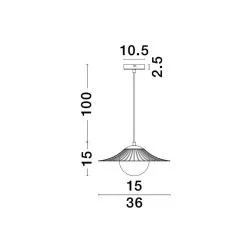 LUCES NAVOJOA LE42931/2 lampa wisząca kula 15cm