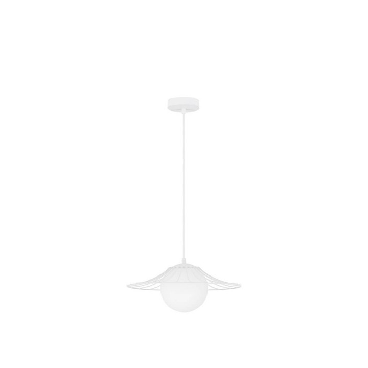 LUCES NAVOJOA LE42931/2 black, white hanging lamp mesh with a ball