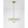 LUCES LE42939, LE42940 black, gold pendant lamp white ball E27