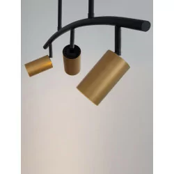 LUCES CAYES LE42617 modern pendant lamp black-gold 3xGU10