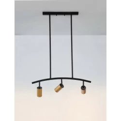 LUCES CAYES LE42617 modern pendant lamp black-gold 3xGU10