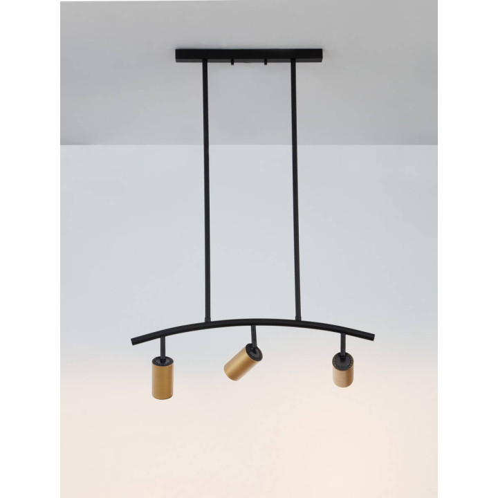 LUCES CAYES LE42617 lampa sufitowa LED czarno-złota