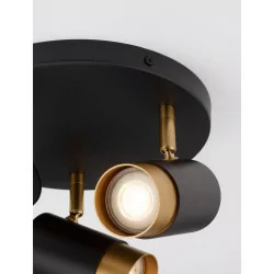 LUCES CAYES LE42616 elegant ceiling lamp black-gold 3xGU10