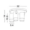 LUCES CAYES LE42616 plafon sufitowy LED 3xGU10