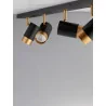 LUCES CAYES LE42615 LED ceiling strip 4xGU10 black-gold