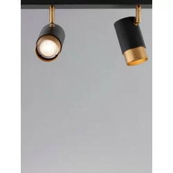 LUCES CAYES LE42614 lamp ceiling 3xGU10 black-gold