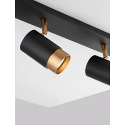 LUCES CAYES LE42614 lamp ceiling 3xGU10 black-gold