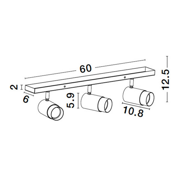LUCES CAYES LE42614 lampa sufitowa 3xGU10
