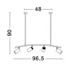 LUCES CAYES LE42618 lampa wisząca LED 4xGU10 czarno-złota