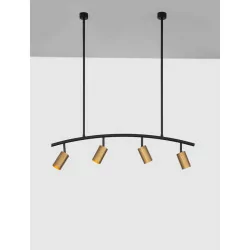 LUCES CAYES LE42618 lampa wisząca LED 4xGU10 czarno-złota