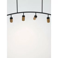 LUCES CAYES LE42618 lampa wisząca LED 4xGU10 czarno-złota