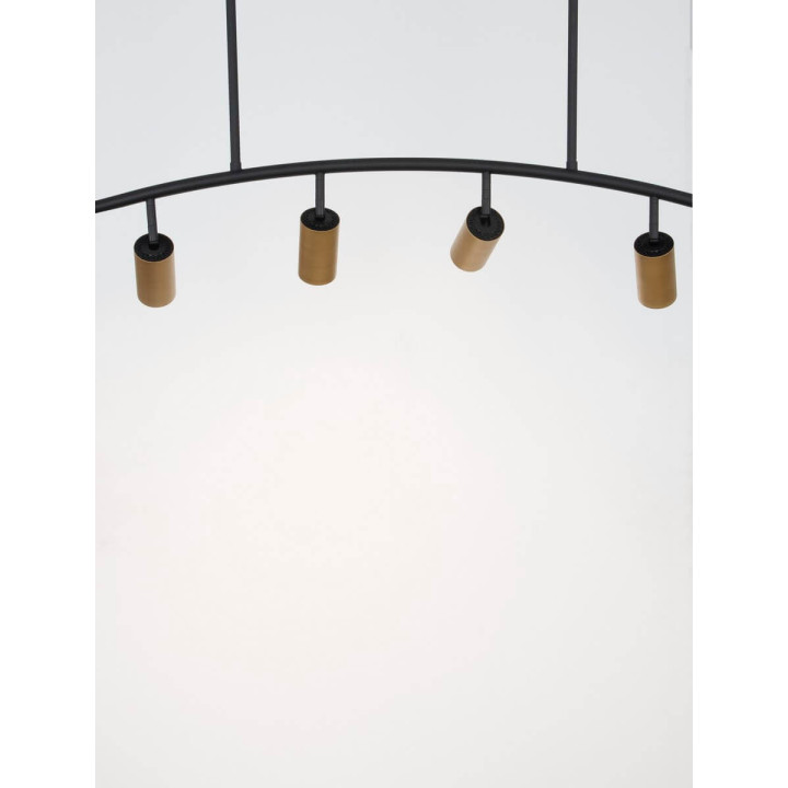LUCES CAYES LE42618 lampa wisząca LED 4xGU10 czarno-złota