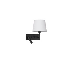 LUCES BIRUACA LE42969 black LED wall lamp bedroom + white lampshade