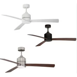 LUCES APIZACO LED ceiling fan white, black, brushed steel