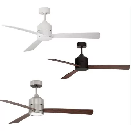 LUCES APIZACO LED ceiling fan white, black, brushed steel