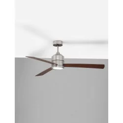 LUCES APIZACO LED ceiling fan white, black, brushed steel