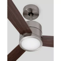 LUCES APIZACO LED ceiling fan white, black, brushed steel