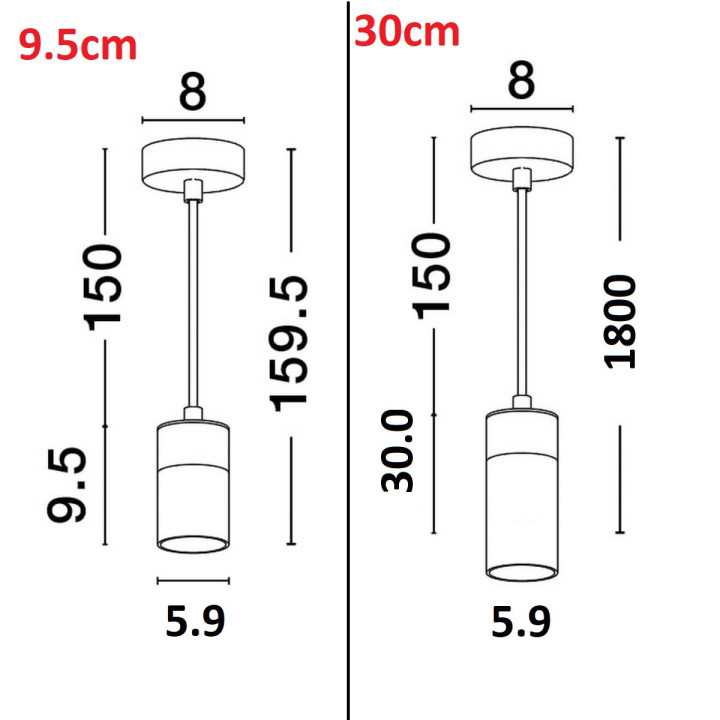 LUCES CAYES LE42620, LE42619 hanging lamp tube black-gold