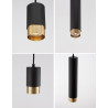 LUCES CAYES LE42621/2 hanging LED GU10 tube black and gold
