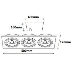 BPM CATLI SQ 3013.02.RF.WH.LED  3x16W white