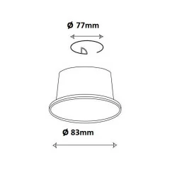 BPM KONI DEEP 3171.01.RF.BK/WH. LED biała, czarna 7W