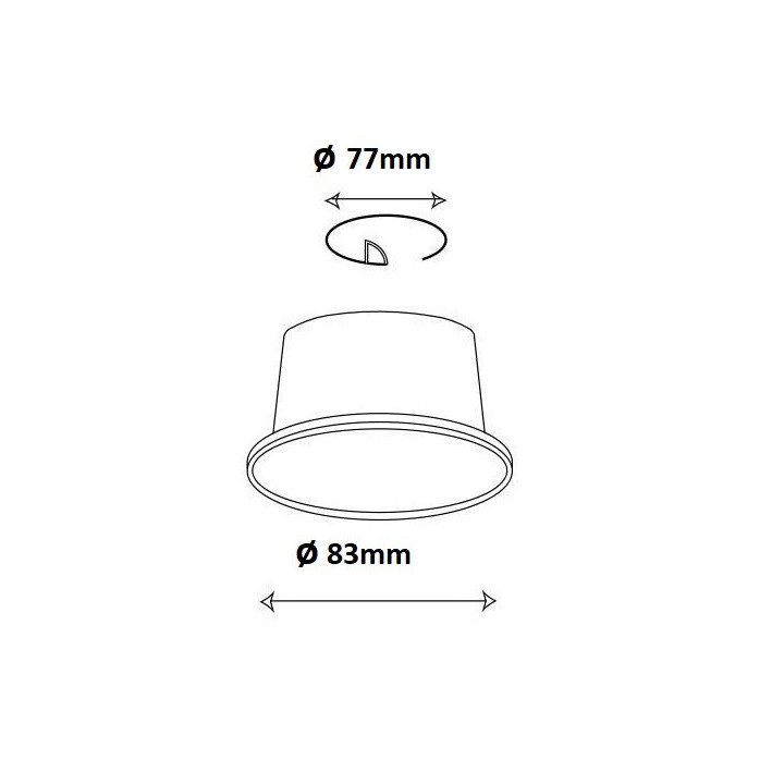 BPM KONI DEEP 3171.01.RF.BK/WH oprawa wpust LED biała czarna 7W CREE