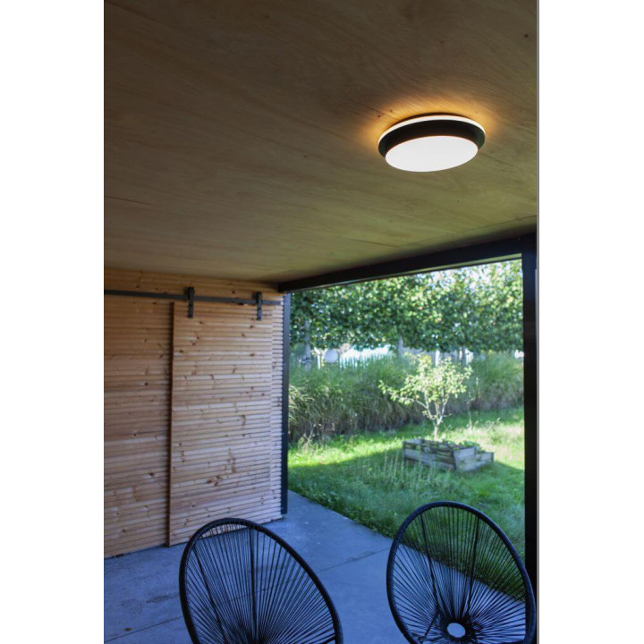 LUTEC GOLETA outdoor LED wall/ceiling lamp black IP44