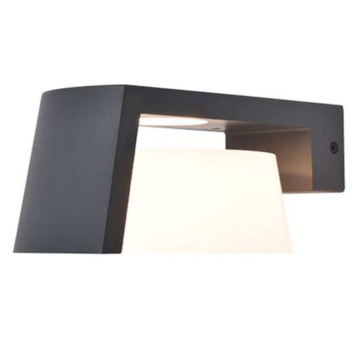 LUTEC MOON elegant outdoor wall lamp in dark gray LED 11W