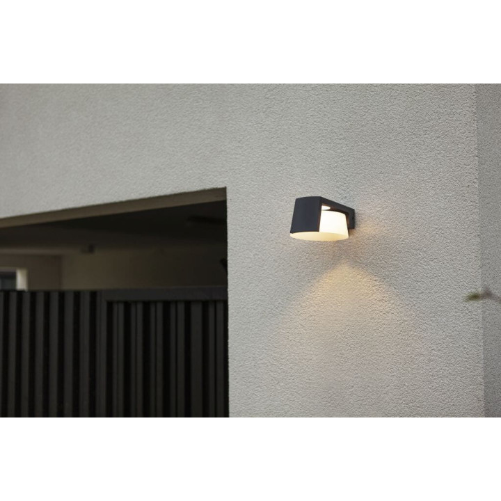 LUTEC MOON elegant outdoor wall lamp in dark gray LED 11W