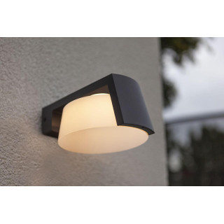 LUTEC MOON elegant outdoor wall lamp in dark gray LED 11W