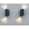 LUTEC CYPRES outdoor wall lamp IP44 dark gray 2xGU10