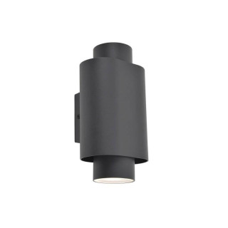LUTEC CYPRES outdoor wall lamp IP44 dark gray 2xGU10 up/down