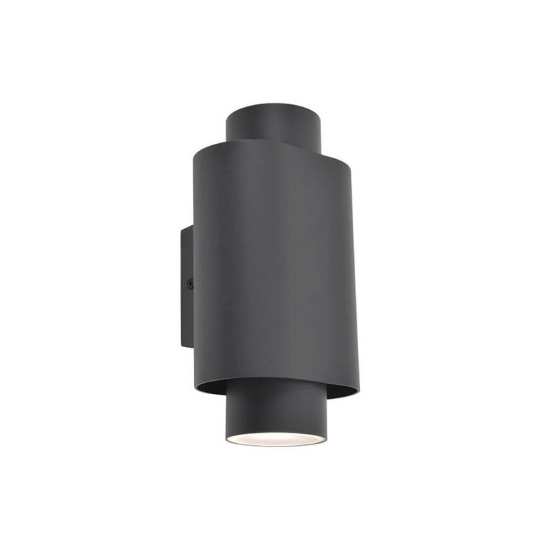 LUTEC CYPRES outdoor wall lamp IP44 dark gray 2xGU10